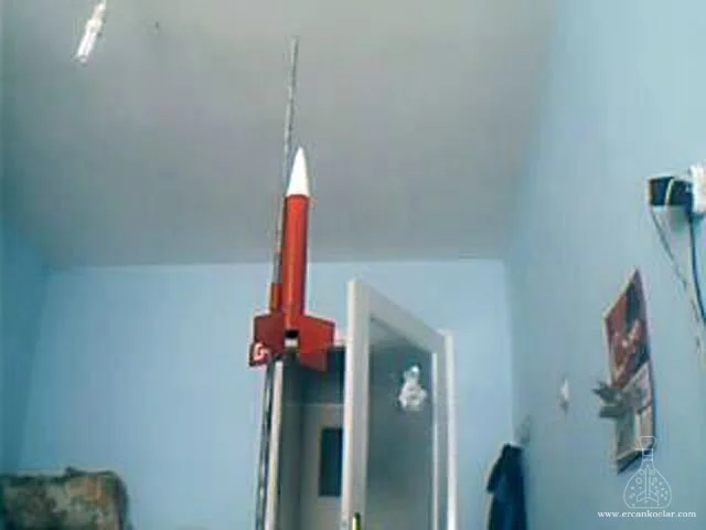 Göktürk-3 Model Rocket – Handmade Prototype, Experimental Space Project | Buy Now Gök-Türk 3 Model Rocket on the Launch Pad
