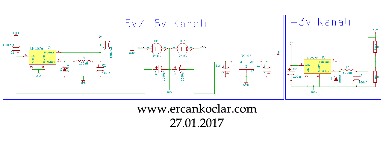 +5v -5v 3.3v SWITCH MOD REGULATOR 5 5 GND 33v regulator guncelleme +5-5 GND 3,3v regulator-guncelleme
