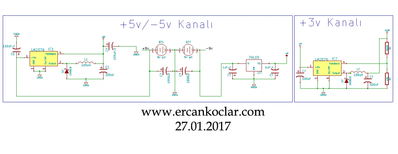 +5v -5v 3.3v SWITCH MOD REGULATOR 5 5 GND 33v regulator guncelleme +5-5 GND 3,3v regulator-guncelleme