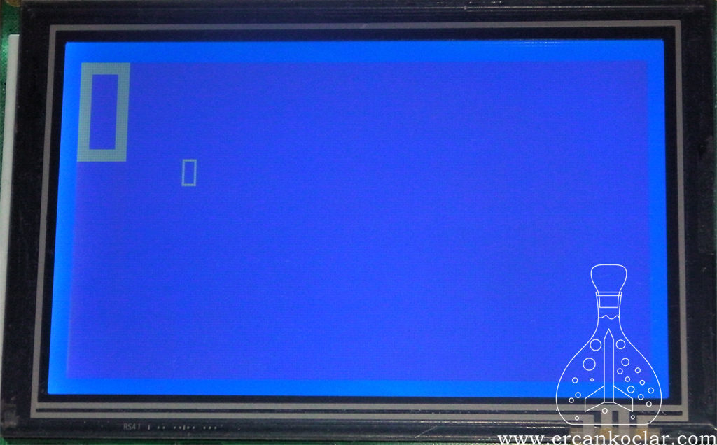 PIC18 ile GLCD EKRAN KÜTÜPHANESİ - (SAP1024B - T6963C) - MikroC 10.parça dörtgen 1 SAP1024B - T6963C GLCD EKRAN KÜTÜPHANESİ - MİKROC