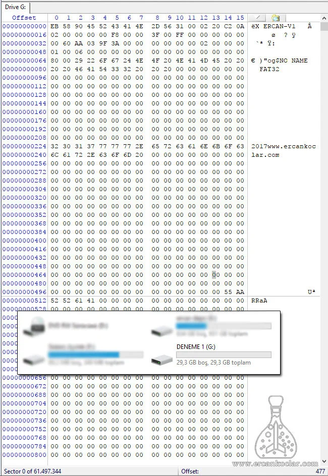 SD Kart ( SD Mode) ve Fat32 - MikroC Kütüphanesi fat32 sd analiz format atildi fat32-sd-analiz-format-atildi