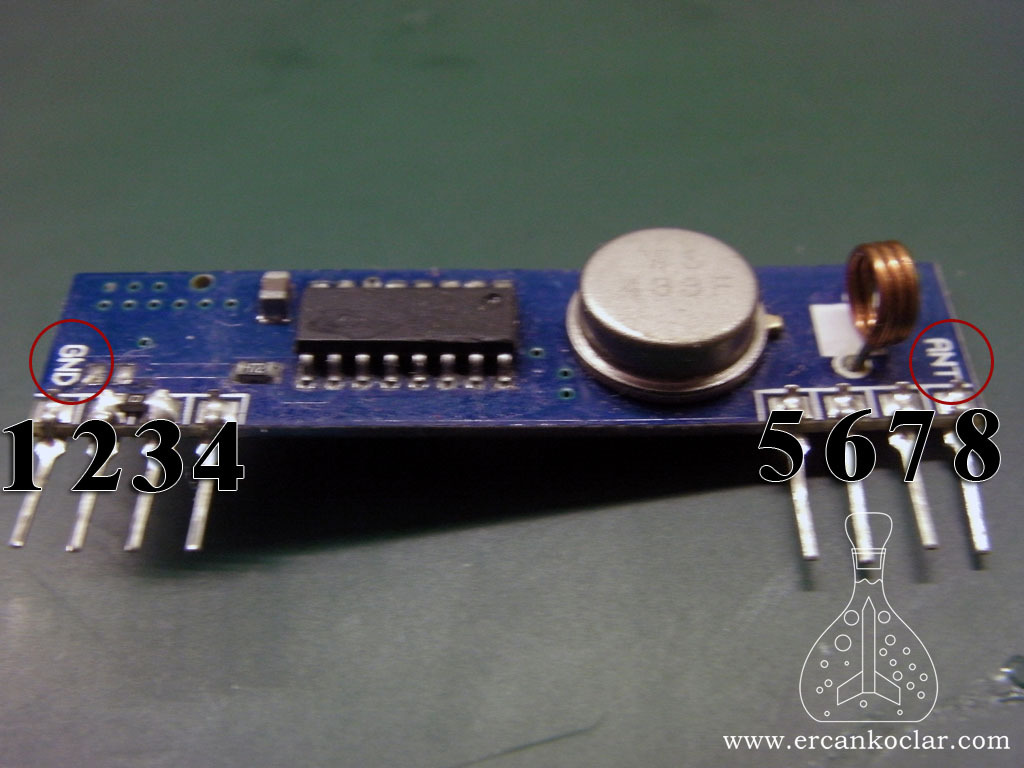 433 Mhz RF Receiver-Transmitter MikroC Library 433mhz rf alici verici alici modul PIN 433mhz-rf-alici-verici-alici-modul-PIN