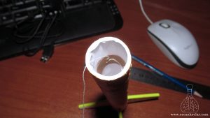 Kurtarma tertibatının roket gövdesine yapıştırılması görülmektedir.