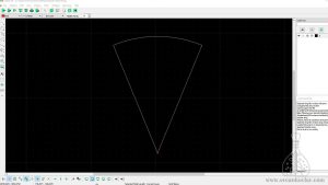 LibreCAD programında şablon diliminin çizimi görülmektedir.