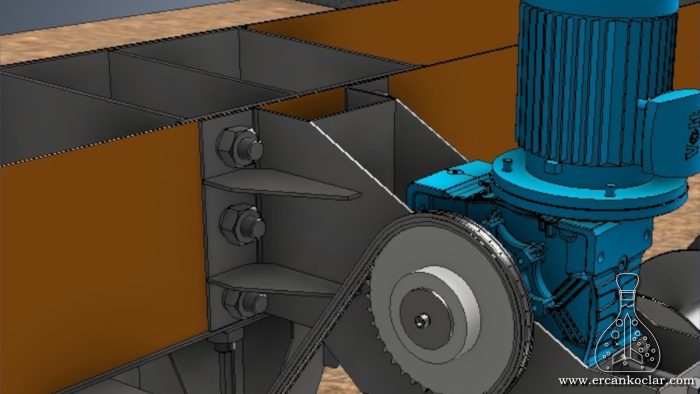 BioYakıt kurutucusu motor montaj görülmektedir