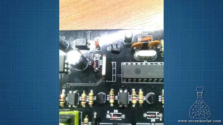Ozon üreteci PCB den bir kesit görülmektedir